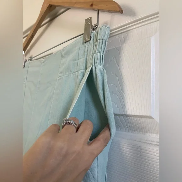 Women’s We The Free Breezy Denim Pull-on Jeans Sea Mist Size M - Picture 6 of 9